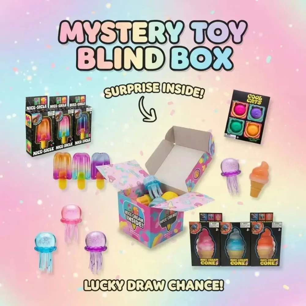 Party Games Young Adults - Caixa Misteriosa Squishy, Conjunto de Brinquedos