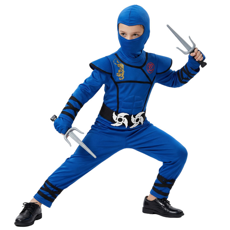 Fantasia de ninja preta e azul - Party Games Girls avaliação e preço