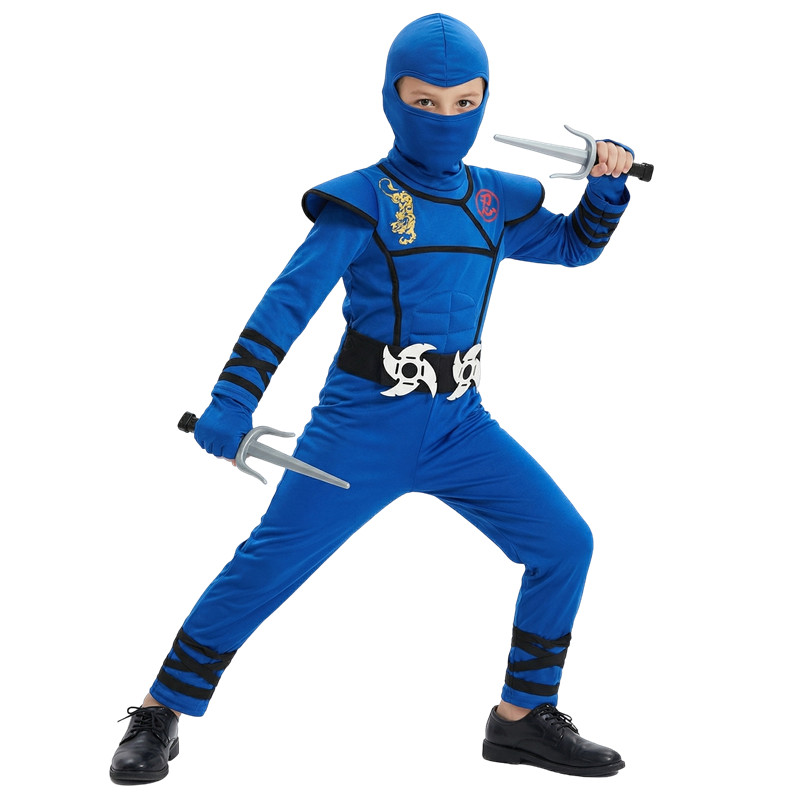 Fantasia de ninja preta e azul - Party Games Girls avaliação e preço