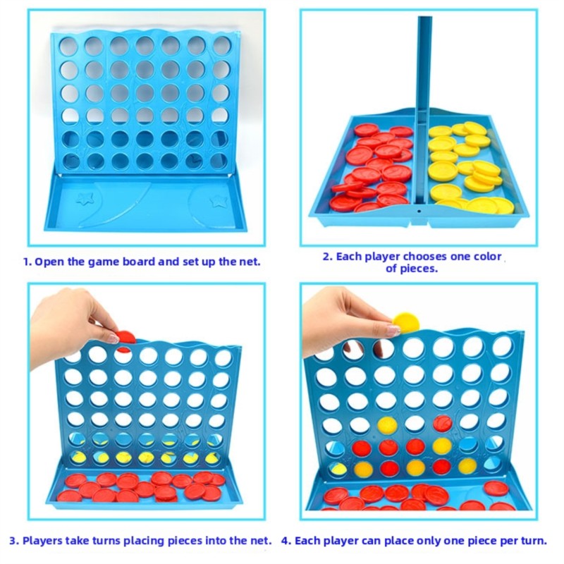 Jogo de Tabuleiro 3D Quatro em - Party Games At Home avaliação e preço